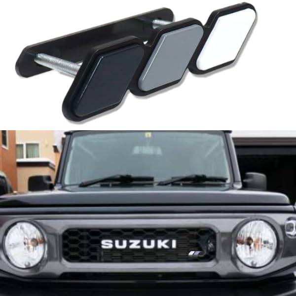 Amazon.co.jp: SUVグリルバッジ 白灰黒 エンブレム ステッカー トヨタ